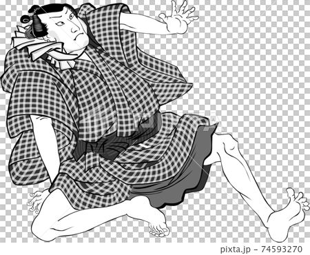 Ukiyo-e, a surprised man, part 1 Ukiyo-e, a surprised man, part 1 74593270