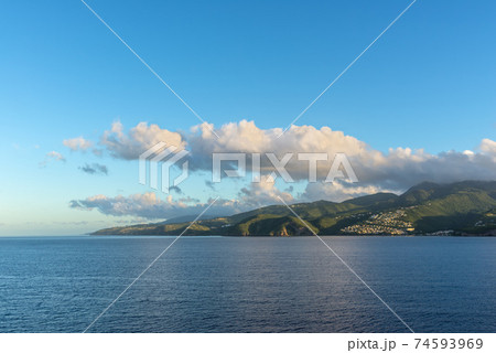 View at the caribbean island Martinique 74593969