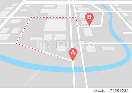 Modern map, great design for any purposes. City map with gps navigator 74595586