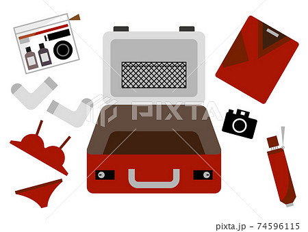 旅行の準備 女性用 イラストのイラスト素材