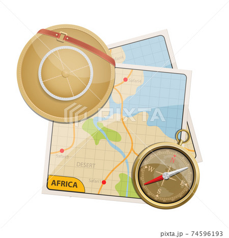 Africa safari map vector design illustration isolated on white background Africa safari map vector design illustration isolated on white background 74596193