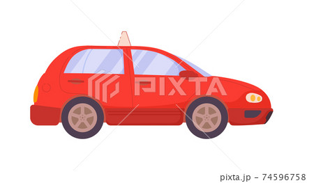 Driving school training car isolated on white Driving school training car isolated on white 74596758