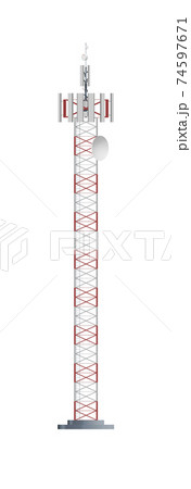 Mobile communication tower with antennas 74597671