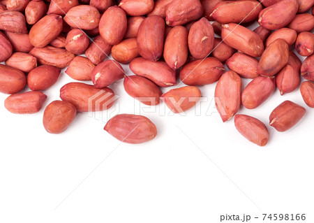 peeled peanut isolated on a white background 74598166