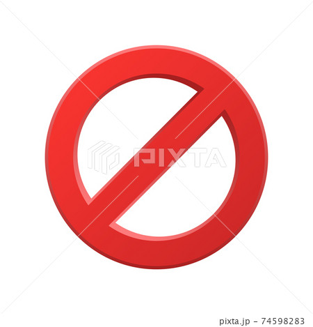 Prohibition sign vector design illustration isolated on white background Prohibition sign vector design illustration isolated on white background 74598283