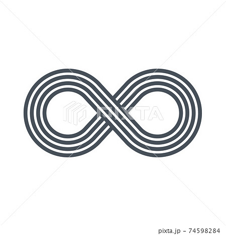 Infinity icon vector design illustration isolated on white background Infinity icon vector design illustration isolated on white background 74598284