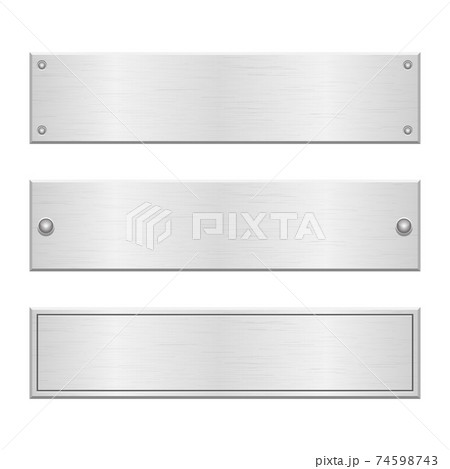 Metallic door plate vector design illustration isolated on white background 74598743