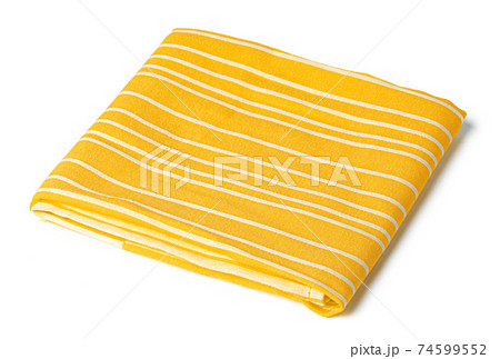 kitchen towel isolated on white background, close up 74599552