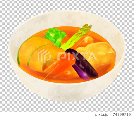 スープカレーのイラスト素材