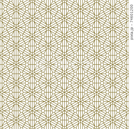 Seamless traditional Japanese ornament Kumiko.Golden color lines. Seamless traditional Japanese ornament Kumiko.Golden color lines. 74601200