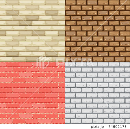 Vector seamless brick wall. Realistic color stone texture. Decorative patterns for interior loft style. Template design background 74602173