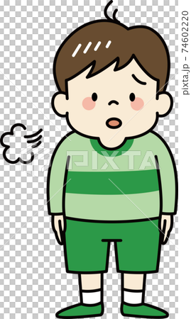 Boy sighing (whole body) - Stock Illustration [74602220] - PIXTA