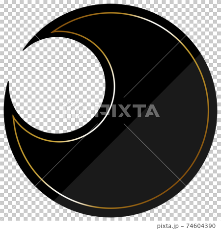 月牙形鏡框,黑色和金色 月牙形鏡框,黑色和金色 74604390