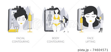Beauty procedure abstract concept vector illustrations. 74604571