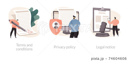 Website disclaimer abstract concept vector illustrations. Website disclaimer abstract concept vector illustrations. 74604606