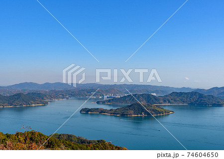 瀬戸内海の風景(高見山展望台、福山市方面) 瀬戸内海の風景(高見山展望台、福山市方面) 74604650