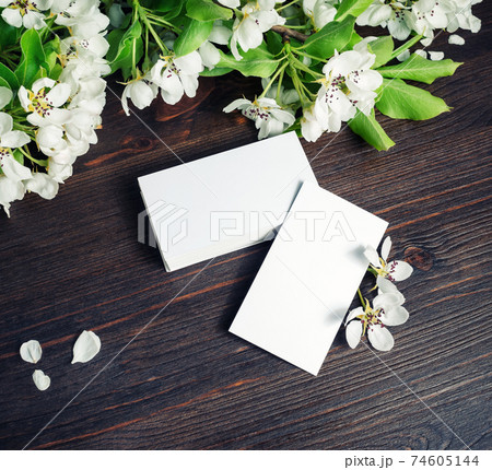 Business cards, flowers 74605144