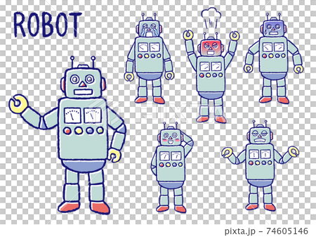 Robot facial expression set 74605146
