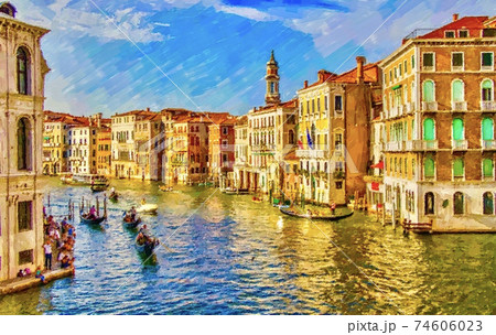 silvio cannizzo 絵 絵画 リトグラフ イタリア ヴェネツィア風景