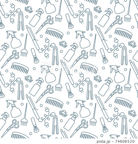 Vector Pattern Barber Beauty Hairdressing salon Vector Pattern Barber Beauty Hairdressing salon 74606520