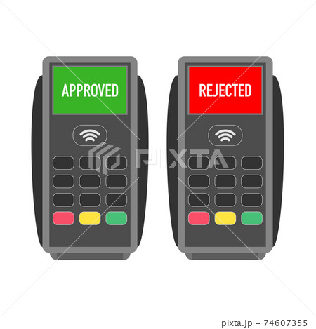 POS Terminal on a white background. Vector illustration. POS Terminal on a white background. Vector illustration. 74607355