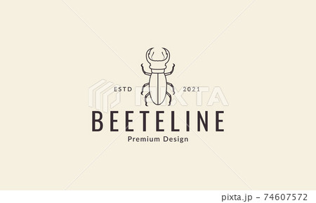 animal insect beetle line logo design vector icon symbol illustration 74607572