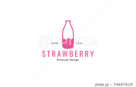 bottle pink strawberry drink logo design vector icon symbol illustration bottle pink strawberry drink logo design vector icon symbol illustration 74607619