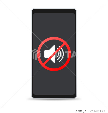 No sound vector phone sign. Vector illustration. 74608173