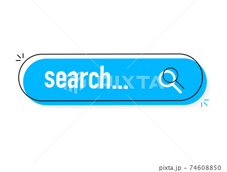 Search sign icon with shadow and reflections 74608850