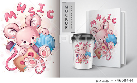Mouse with microphone - poster and merchandising. 74609444