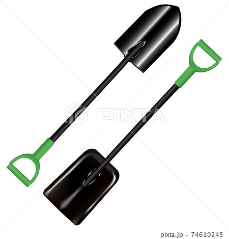 Vector garden shovel Spade design illustration set Vector garden shovel Spade design illustration set 74610245