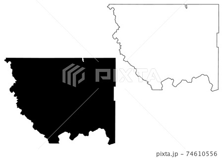 Okanogan County, State of Washington (U.S. county, United States of America, USA, U.S., US) map vector illustration, scribble sketch Okanogan map 74610556