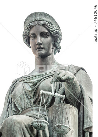 Statue of beautiful judge at the Emperor Franz I monument in Hofburg Palace in Vienna, Austria, isolated at white background Statue of beautiful judge at the Emperor Franz I monument in Hofburg Palace in Vienna, Austria, isolated at white background 74610646