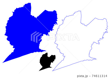 Lincoln County, State of West Virginia (U.S. county, United States of America, USA, U.S., US) map vector illustration, scribble sketch Lincoln map 74611314