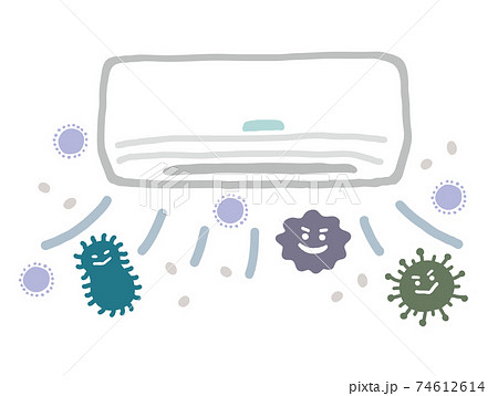 エアコンのカビのイラストのイラスト素材