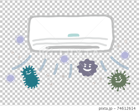 Illustration of mold on air conditioner Illustration of mold on air conditioner 74612614