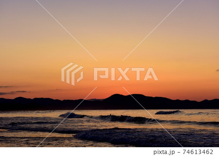 夕日が浦の夕焼け 74613462