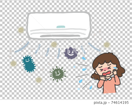 エアコンのカビのイラスト 74614195