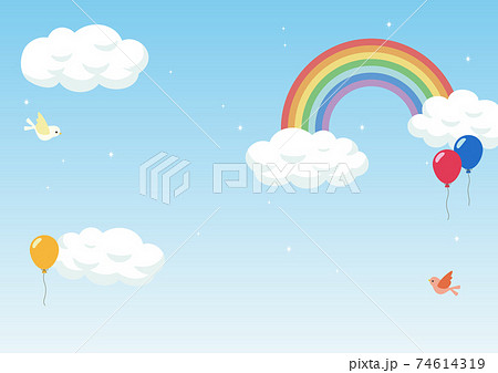 虹の架かった青空 74614319