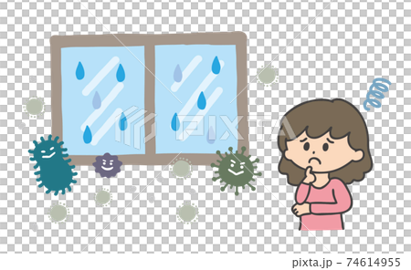 Illustration of mold around the window Illustration of mold around the window 74614955