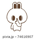 しーってするうさぎ 74616907
