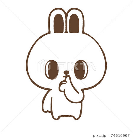 しーってするうさぎ 74616907