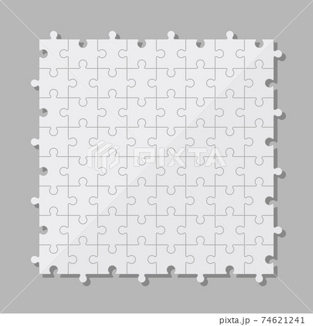 Puzzle pieces vector design illustration isolated on grey background 74621241