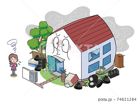 ゴミ屋敷-物を溜め込み過ぎた家 74621284