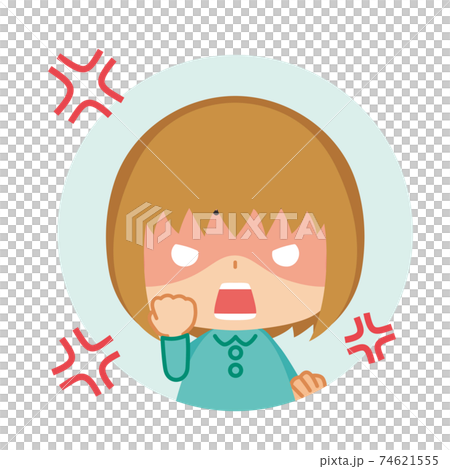 怒り狂って怒号を飛ばす可愛い小さな女の子のアイコン イラスト 可愛い 白背景 怒り狂って怒号を飛ばす可愛い小さな女の子のアイコン イラスト 可愛い 白背景 74621555
