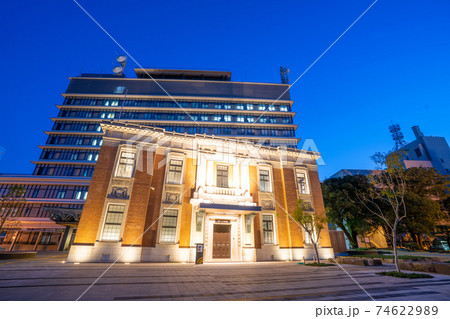 夜の宮県庁5号館_宮崎県宮崎市 74622989