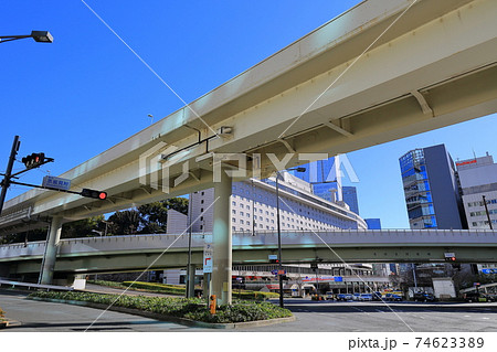 東京　赤坂の都市風景　赤坂見附 74623389