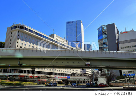 東京　赤坂の都市風景　赤坂見附 74623392
