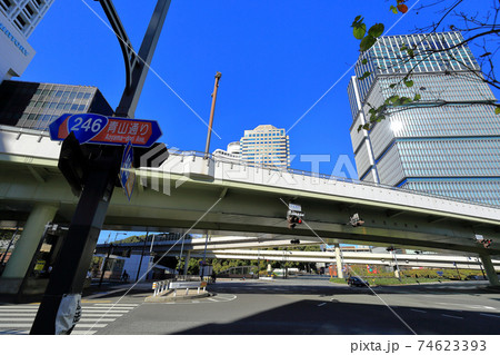 東京　赤坂の都市風景　赤坂見附 74623393