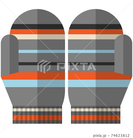 Baby winter mittens vector isolated on white background Baby winter mittens vector isolated on white background 74623812